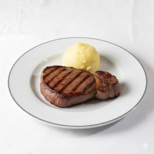 Bife de entrecot con guarnición